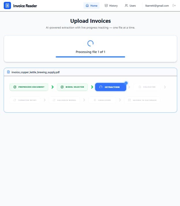 Invoice Reader - OCR extraction example